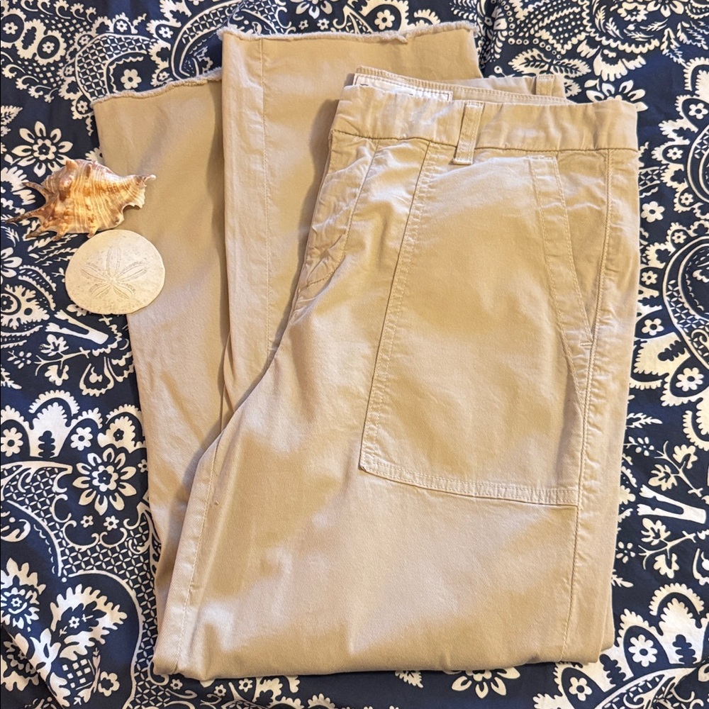 Frank & Eileen Blackstone Utility Pant in Twill Khaki, size 10